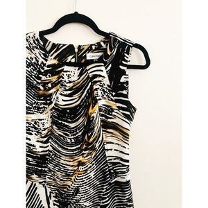 CALVIN KLEIN• Animal Print Sleeveless Dress